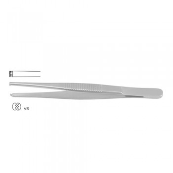 Dissecting Forceps 4 x 5 Teeth Stainless Steel, 14.5 cm - 5 3/4"